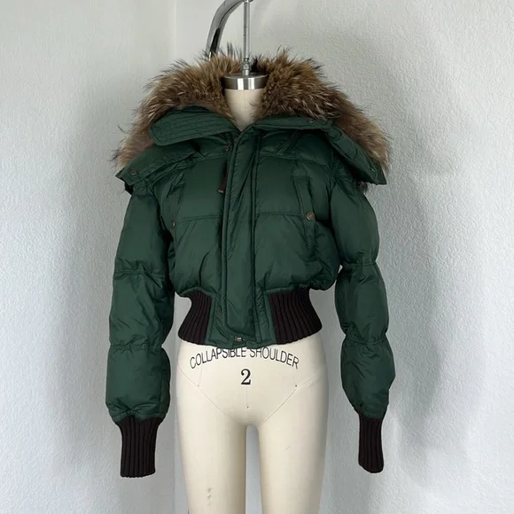 DSQUARED | Jackets & Coats | Dsquared2 Down Cropped Puffer Racoon 